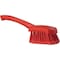 Vikan 3 in W Scrub Brush, Soft, 5 57/64 in L Handle, 4 1/2 in L Brush, Red, Plastic, 10 in L Overall 41944 - alternate 2