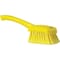 Vikan 3 in W Scrub Brush, Soft, 5 57/64 in L Handle, 4 1/2 in L Brush, Yellow, Plastic, 10 in L Overall 41946 - alternate 3