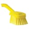 Vikan 3 in W Scrub Brush, Soft, 5 57/64 in L Handle, 4 1/2 in L Brush, Yellow, Plastic, 10 in L Overall 41946 - alternate 1