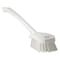 Vikan 2 3/4 in W Scrub Brush, Stiff, 11 51/64 in L Handle, 4 1/2 in L Brush, White, Plastic 41865 - alternate 1