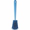 Vikan 2 3/4 in W Scrub Brush, Stiff, 11 51/64 in L Handle, 4 1/2 in L Brush, Blue, Plastic 41863 - alternate 2