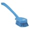 Vikan 2 3/4 in W Scrub Brush, Stiff, 11 51/64 in L Handle, 4 1/2 in L Brush, Blue, Plastic 41863 - alternate 1