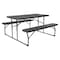 Flash Furniture Rectangle Folding Picnic Table, Black, Metal RB-EBB-1470FD-GG - alternate 1