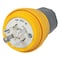 Hubbell Wiring Device-Kellems Watertight Locking Plug, L15-30P, 30 A, 250V AC, Three Phase, 3 Pole, Screw Terminals, Yellow HBL28W75 - alternate 1