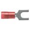 Panduit Fork Terminal, #6 Stud Size, 18 AWG, 600 V, Nylon Insulated, Red, Crimp Termination Only, 100 PK PN18-6F-C - alternate 1