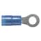 Panduit Ring Terminal, #8 Stud Size, 14 AWG, 600 V, Nylon Insulated, Blue, Crimp Termination Only, 100 PK PN14-8R-C - alternate 1