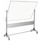 Mooreco Dry Erase Board, Porcelain, 48 in, 72 in, Aluminum Frame, White, Gloss 669RG-DD - alternate 1