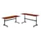 Mooreco Rectangle Training Table, 60" W, 60" L, 28.5" to 45" H, High Pressure Laminate Top, Amber Cherry 90316-7919-BK - alternate 2