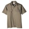 Dickies Men's Short Sleeve Work Shirt, Cotton/Polyester, Button, Tan, M 2574KH RG M - alternate 1