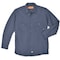 Dickies Men's Long Sleeve Industrial Work Shirt, Cotton/Polyester, Button, Navy, M L535NV RG M - alternate 2