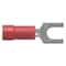Panduit Fork Terminal, #6 Stud Size, 16 AWG, 600 V, Vinyl Insulated, Red, Crimp Termination Only, 100 PK PV18-6F-CY - alternate 1