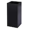 Safco 31 gal Square Recycling Bin, Open Top, Black, Steel, 1 Openings 2982BL - alternate 1