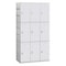 Salsbury Industries Wardrobe Locker, 38-1/4" W, 18" D, 74" H, (3) Wide, (9) Openings, Gray 93368GY-U - alternate 1
