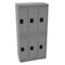 Tennsco Wardrobe Locker, 36 in W, 18 in D, 72 in H, (2) Tier, (3) Wide, Medium Gray DTS-121836-CMG - alternate 1