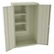 Tennsco Janitorial Storage Cabinet, 64 in H, 36 in W, 18 in D, Swing, Keyed, Putty, 4 Shelves, 0 Drawers JAN6618DHPY - alternate 1