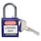 Brady Lockout Padlock, Keyed Alike, Nylon, Purple, 1 in Shackle Height, 1 3/16 in Body Width, 6 PK CPPL-PRP-25AL-KA6 - alternate 1