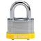 Brady Keyed Padlock, Open, Rectangular Steel Body, Hardened Steel Shackle, 23/32 in W 143132 - alternate 1
