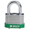 Brady Keyed Padlock, Open, Rectangular Steel Body, Hardened Steel Shackle, 23/32 in W 143128 - alternate 1
