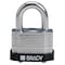 Brady Keyed Padlock, Open, Rectangular Steel Body, Hardened Steel Shackle, 23/32 in W 143136 - alternate 1