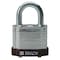Brady Keyed Padlock, Open, Rectangular Steel Body, Hardened Steel Shackle, 23/32 in W 123272 - alternate 1