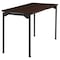 Iceberg Maxx Legroom Folding Table, Walnut Top, Charcoal Frame, 24 in W x 48 in L x 29.5 in H 65804 - alternate 1