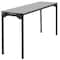 Iceberg Maxx Legroom Folding Table, Grey Top, Charcoal Frame, 18 in W x 60 in L x 29.5 in H 65877 - alternate 1
