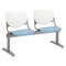 Kfi Kool Beam Seat Beam Seating, Blue Back, 47 in W 22 in L 31 in H, Polypropylene Seat 2300BEAM2-BP08-SP35 - alternate 1