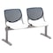 Kfi Kool Beam Seat Beam Seating, Tan Back, 47 in W 22 in L 31 in H, Polypropylene Seat 2300BEAM2-BP03-SP08 - alternate 1