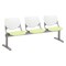 Kfi Kool Beam Seat Beam Seating, 71 in W 22" L 31" H, Polypropylene Seat 2300BEAM3-BP08-SP14 - alternate 1