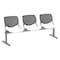 Kfi Kool Beam Seat Beam Seating, Black Back, 71 in W 22" L 31" H, Polypropylene Seat 2300BEAM3-BP10-SP08 - alternate 1