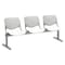 Kfi Kool Beam Seat Beam Seating, Gray Back, 71 in W 22" L 31" H, Polypropylene Seat 2300BEAM3-BP13-SP08 - alternate 1