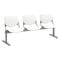 Kfi Kool Beam Seat Beam Seating, White Back, 71 in W 22" L 31" H, Polypropylene Seat 2300BEAM3-P08 - alternate 1