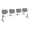 Kfi Kool Beam Seat Beam Seating, Black Back, 95 in W 22" L 31" H, Polypropylene Seat 2300BEAM4-BP10-SP08 - alternate 1
