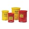 Justrite Oily Waste Can, 14 Gallon Capacity, Galvanized Steel, Red, Foot Operated Self Closing 09500 - alternate 5