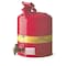 Justrite Type I Safety Can, Galvanized Steel, 5 gal, Bottom Brass Faucet, Red, Flammables 7150140 - alternate 1