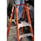 Werner 12 ft Fiberglass Twin Platform Stepladder, 300 lb Capacity PT7410-4C - alternate 2