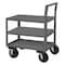 Zoro Select Low-Profile Utility Cart with Lipped & Flush Metal Shelves, Steel, 4,800 lb Load Capacity, 40 in H LDO-306041-3-8PH-95 - alternate 1