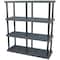 Structural Plastics Freestanding Plastic Shelving, Open Style, 24 in D, 66 in W, 75 in H, 4 Shelves, Black S6624X4 - alternate 1