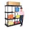 Structural Plastics Freestanding Plastic Shelving, Open Style, 24 in D, 66 in W, 75 in H, 4 Shelves, Black S6624X4 - alternate 4