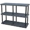 Structural Plastics Freestanding Plastic Shelving, Open Style, 24 in D, 66 in W, 51 in H, 3 Shelves, Black S6624X3 - alternate 1