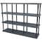 Structural Plastics Freestanding Plastic Shelving, Open Style, 24 in D, 96 in W, 75 in H, 4 Shelves, Black S9624X4 - alternate 1
