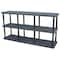 Structural Plastics Freestanding Plastic Shelving, Open Style, 24 in D, 96 in W, 51 in H, 3 Shelves, Black S9624X3 - alternate 1