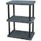 Structural Plastics Freestanding Plastic Shelving, Open Style, 24 in D, 36 in W, 51 in H, 3 Shelves, Black S3624X3 - alternate 1