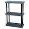 Structural Plastics Freestanding Plastic Shelving, Open Style, 16 in D, 36 in W, 51 in H, 3 Shelves, Black S3616X3 - alternate 1