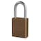 American Lock Lockout Padlock, Keyed Different, Anodized Aluminum, 1 1/2 in Shackle, Includes 2 Keys, Brown A1106BRN - alternate 1
