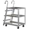 Zoro Select Aluminum Stock Picking Ladder Cart 1000 lb. Capacity, 40"L x 21-7/8"W x 50-3/16"H SPA3-2236 - alternate 1