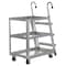 Zoro Select Aluminum Stock Picking Ladder Cart 1000 lb. Capacity, 40"L x 21-7/8"W x 50-3/16"H SPA3-2236 - alternate 2
