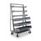 Zoro Select 12 ga. Steel Customizable Large Bin-Tray Cart with Slotted A-Frame, 38" D x 67 1/2 in H x 6 Shelves ATT-2438-95 - alternate 1