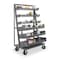 Zoro Select 12 ga. Steel Customizable Large Bin-Tray Cart with Slotted A-Frame, 38" D x 67 1/2 in H x 6 Shelves ATT-2438-95 - alternate 2