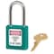 Master Lock Zenex Thermoplastic Safety Padlock, 1-1/2 in Wide with 1-1/2 in Tall Shackle, Teal 410TEAL - alternate 1